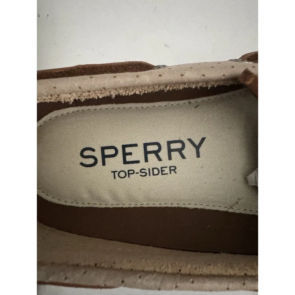 Sperry Men's Size 8.5 Leeward 2 Eye Boat Shoes Perf Off White STS25195 $160
